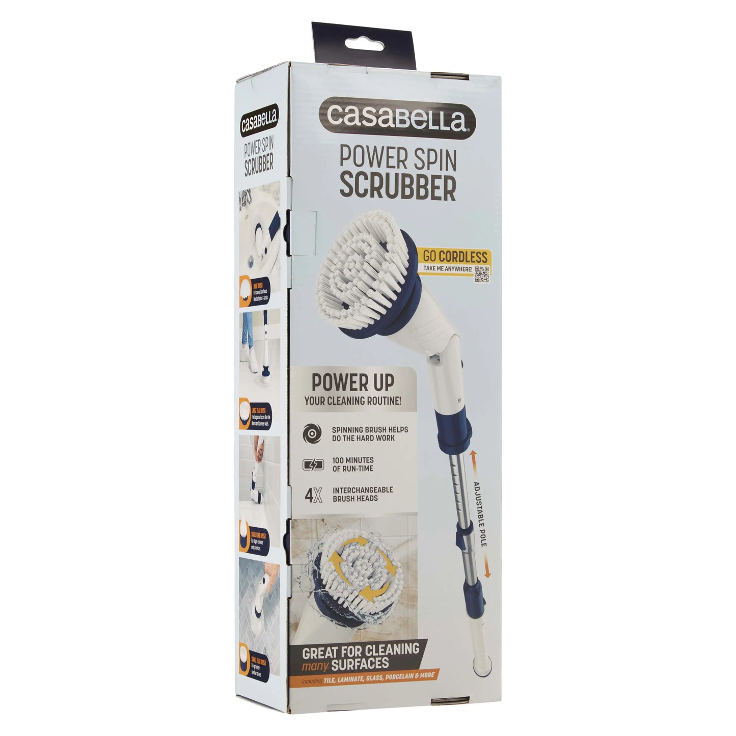 Power Spin Scrubber, Electric Cleaning Brush with Adjustable Head