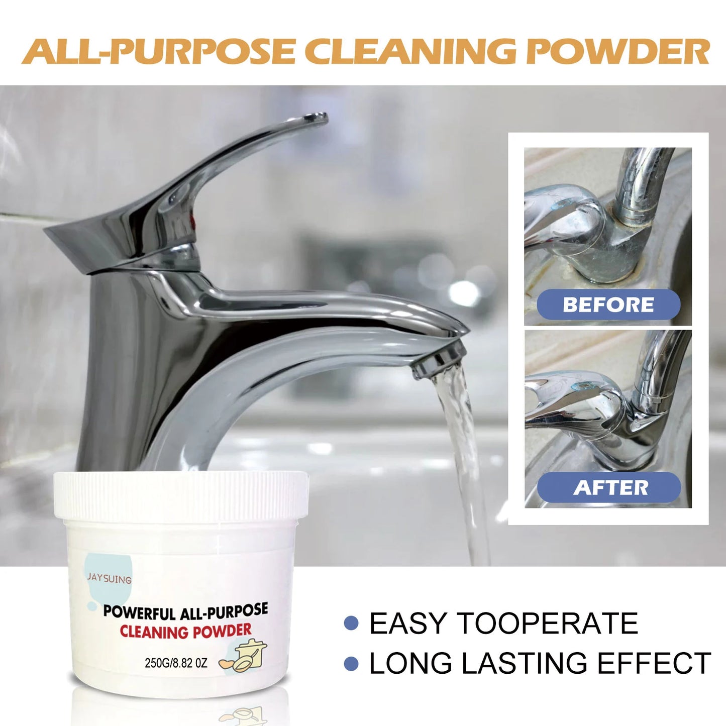 Multifunction Kitchen/Bathroom Cleaning  Powder for Oil Stains, Rust, Dirt